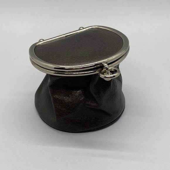 Danier Handbags - Danier grey Leather Collapsible Coin Pouch